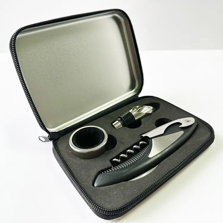 Dragkedja Style Tin Box Wine Set